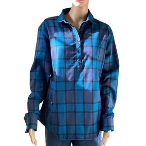 Kuhl Kinsley Flannel Shirt  Women's L blue
